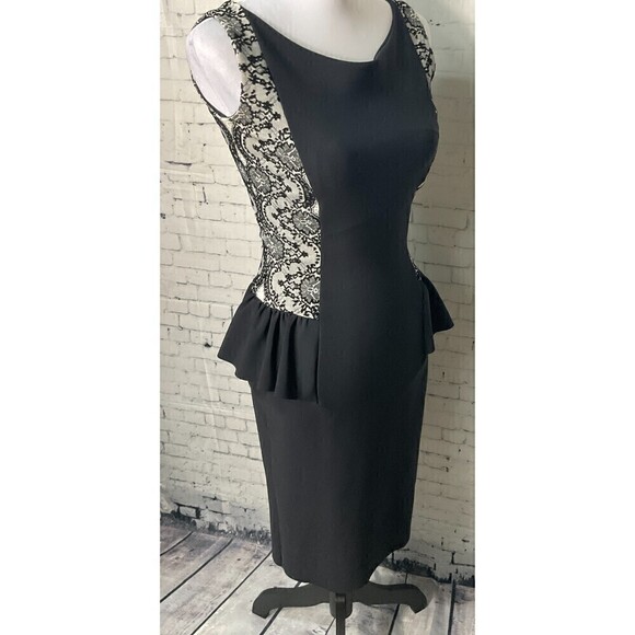 Chiara Boni La Petite Robe Black Silver Sleeveless Cocktail Dress Sz 6 N2 - Picture 11 of 15